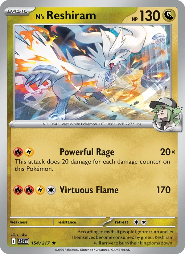 high-870.webp N's Reshiram - Ascended Heroes - 154 - Obrázek 1